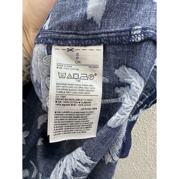 Womens Old Navy Shirt Size Small Blue Beach Long Sleeve Henley - Picture 5 of 10